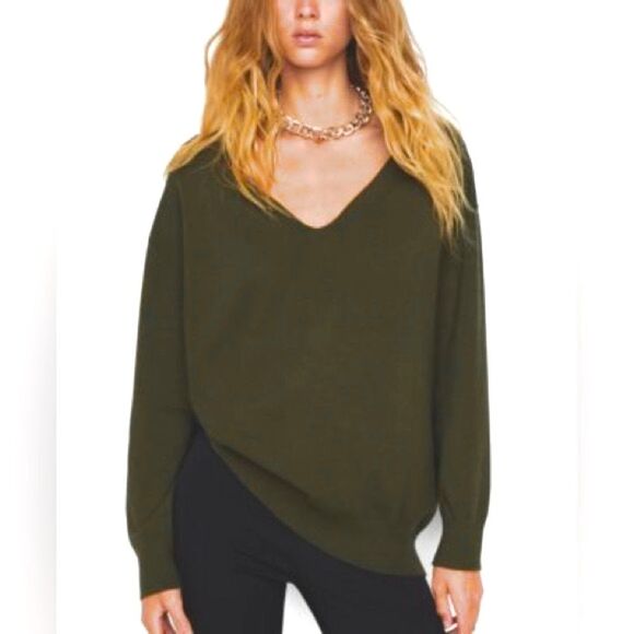 LORD & TAYLOR 100% Merino Wool Pullover Sweater Olive Green Women’s M Academia - Picture 1 of 11